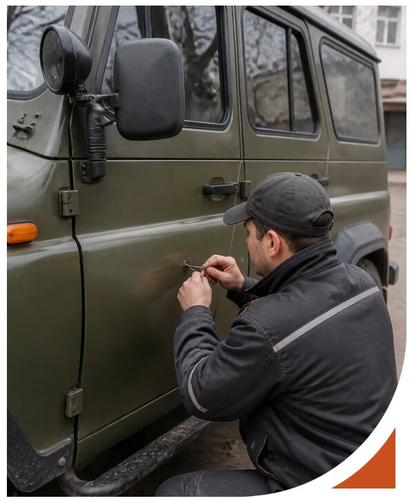 Профессиональное вскрытие автомобиля УАЗ без повреждений в Асбесте